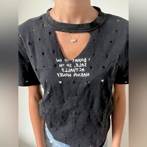 Black top with cut outs